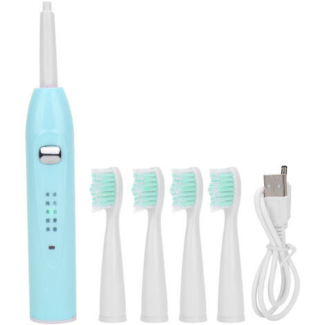 Brosse à dents électrique sonique rechargeable USB pour adultes, étanche, à poils souples, automatique, verte