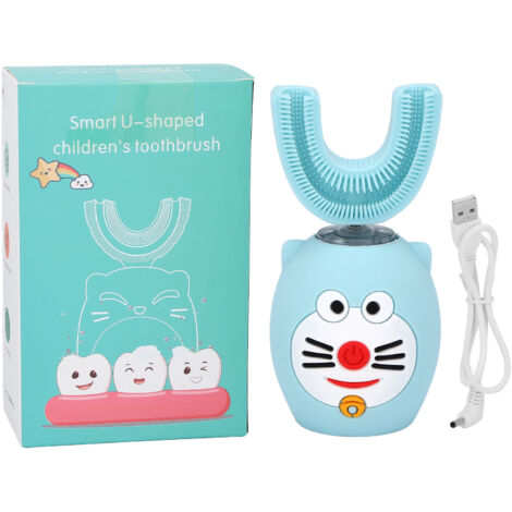 Brosse à dents électrique ultrasonique en forme de U pour enfants - Rechargeable USB, soin buccal intelligent et automatique