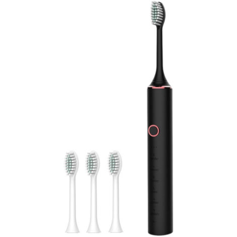 Brosse à dents électrique ultrasonique - Noire - Portable
