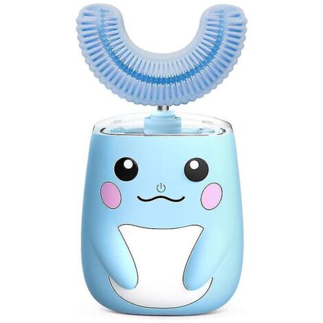 Brosse à dents électrique ultrasonique pour enfants avec minuteur intelligent IPX7 pour les tout-petits de 2 à 8 ans (bleue)