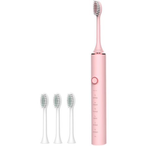 Brosse à dents électrique ultrasonique - Rose - Portable