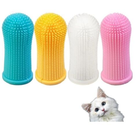 Brosse à dents - Idéal - 4 brosses en silicone - Soins dentaires - Haleine fraîche - 4 couleurs