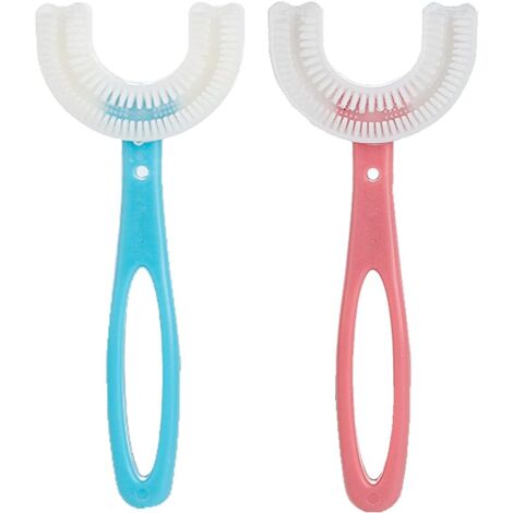 Brosse à dents pour enfants en forme de U 2 pièces (6-12 ans)