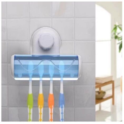 Brosse à Dents Rack Plastique Ventouse Brosse à Dents Tenant étagère pour Salle de Bain