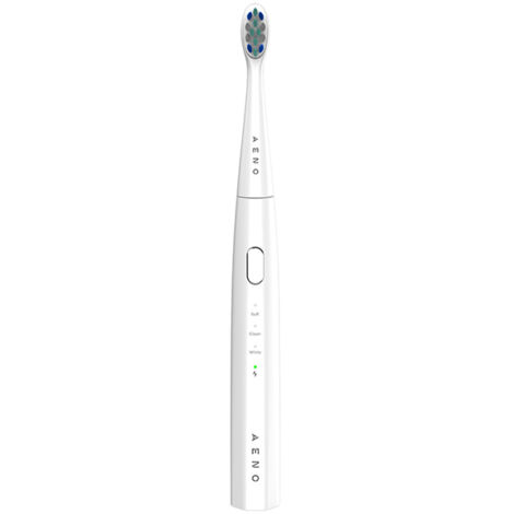 Brosse à dents sonique AENO DB8 avec miroir et 3 têtes, blanche