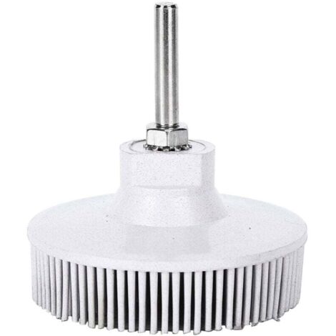 Brosse à Disque Électrique En Émeri Et Caoutchouc Brosse Abrasive Ébavurage Polissage Meule Bijoux Bois Métal Polissage(7.5cm Blanc )