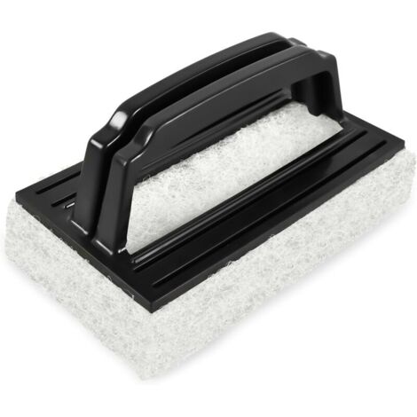 Brosse à éponge de piscine brosse de nettoyage de piscine avec éponge brosse à éponge ligne d'eau éponge brosse de plancher mur piscine enlever la saleté, les algues (noir longu 15cm