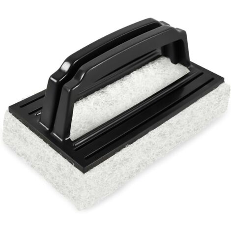 Brosse à éponge de piscine brosse de nettoyage de piscine avec éponge brosse à éponge ligne d'eau éponge brosse de plancher mur piscine enlever la saleté, les algues (noir longueur 15cm