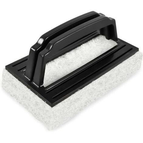 Brosse à éponge de piscine brosse de nettoyage de piscine avec éponge brosse à éponge ligne d'eau éponge brosse de plancher mur piscine enlever la saleté, les algues (noir longueur 15cm
