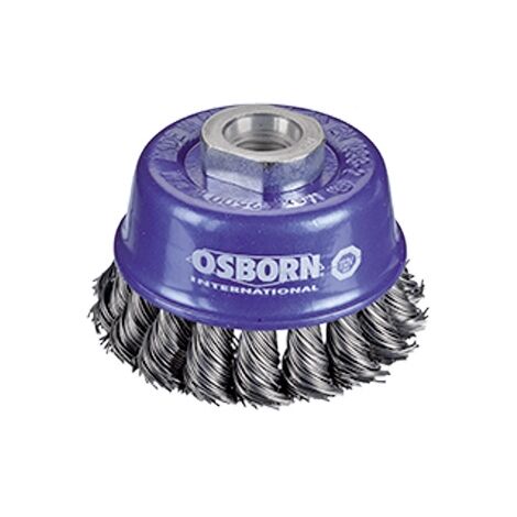 Brosse à fil pour meuleuse - Ø 65 mm - fil acier - Ø du fil 0.35 mm - OSBORN