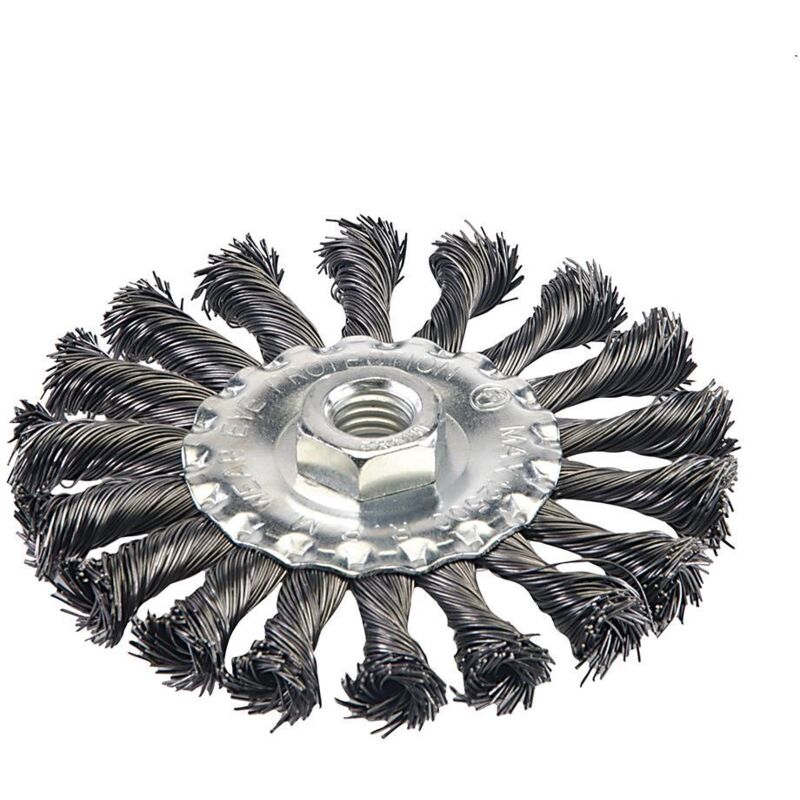 SILVERLINE Brosse plate à fils torsadés Ø 115 mm