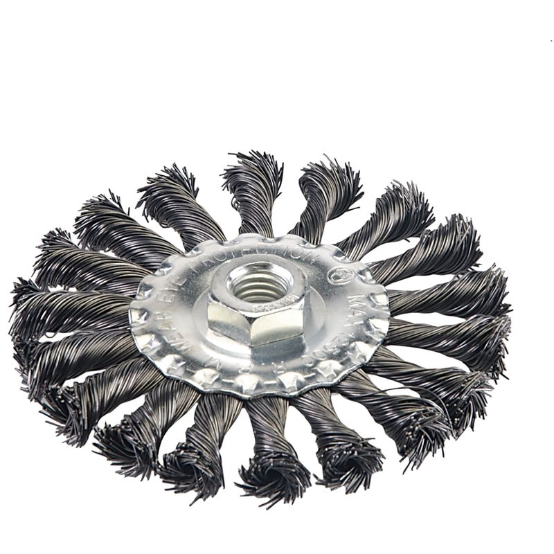 Brosse plate à fils torsadés 115 mm Silverline 656640