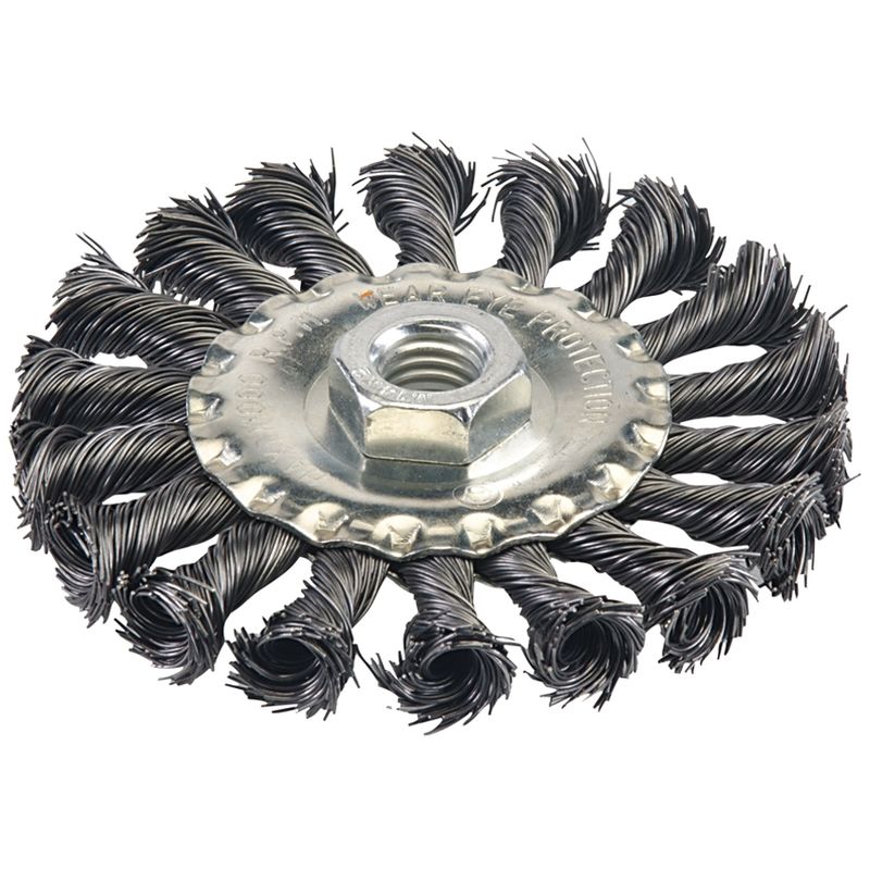 Brosse plate à fils torsadés 100 mm Silverline 398772