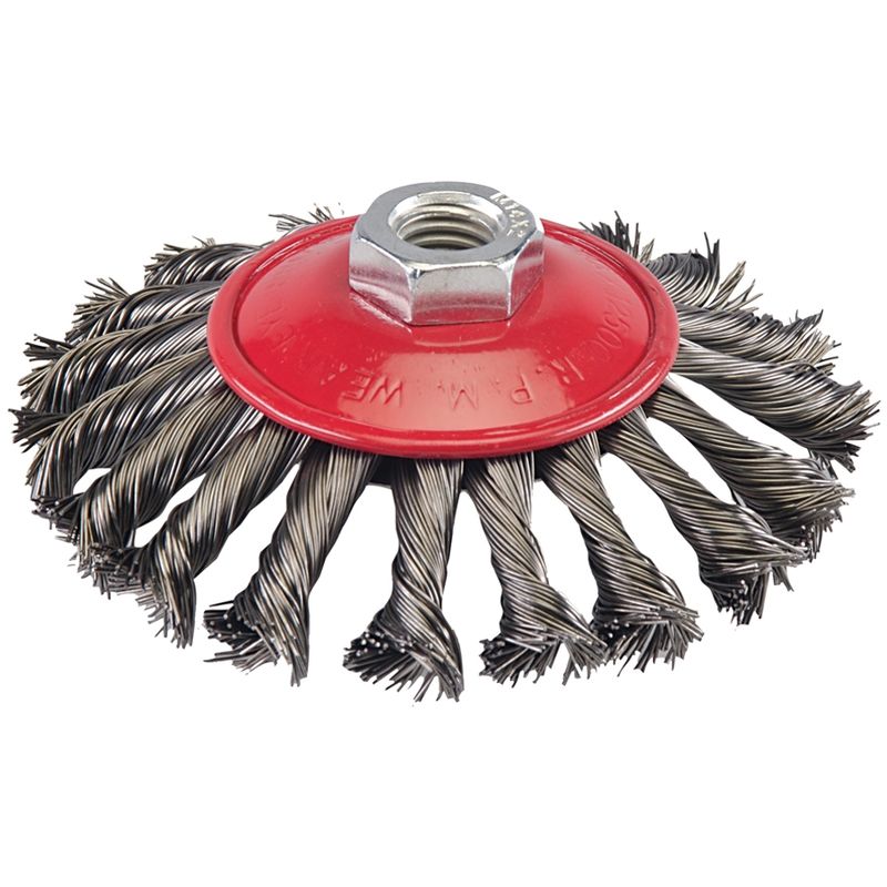 Brosse circulaire à fils torsadés 115 mm Silverline 580493