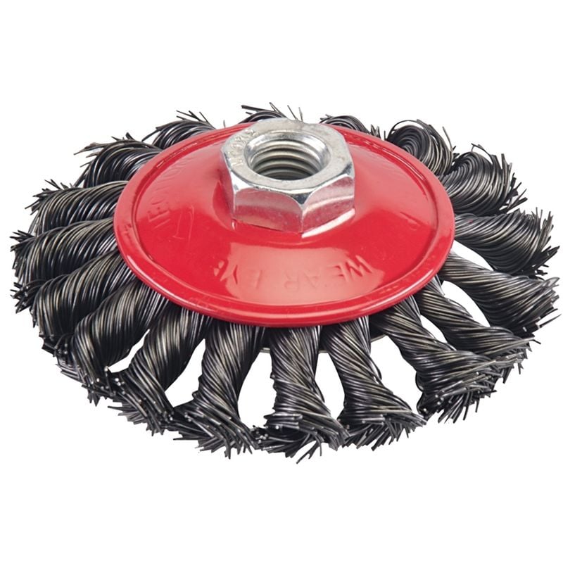 Brosse circulaire à fils torsadés 100 mm Silverline 633510