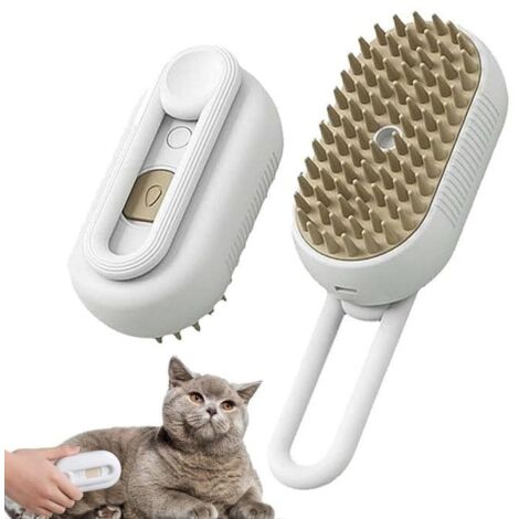 Brosse à fourrure 3 en 1 pour animaux, brosse de massage à spray pour animaux de compagnie