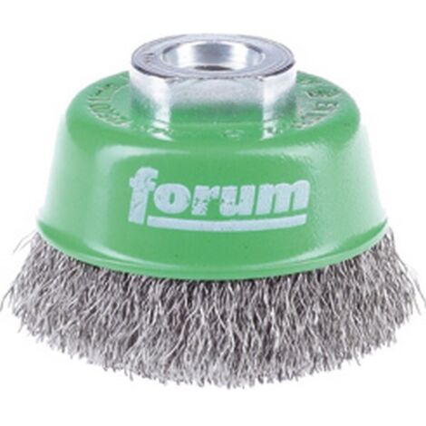 Brosse à godets inoxydable M14 60 mm ondulée