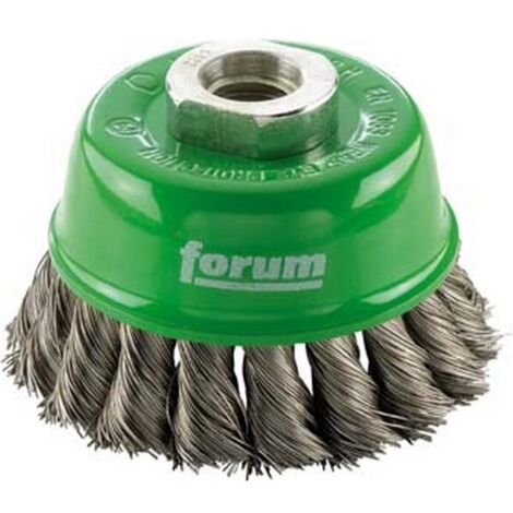 Brosse à godets inoxydable M14 65 x 0,35 mm nouée