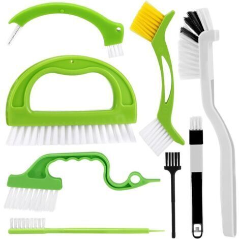 Brosse à joint pour carrelage, brosse de nettoyage pour carrelage 8 en 1, brosses à joint, brosse de nettoyage pour salle de bain, cuisine, ménage