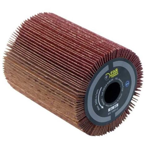 Brosse a lamelles abrasives O80mm - L 100mm pour poncer