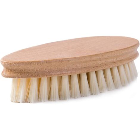 Brosse à Linge en Bois avec Laine De Fibre Douce, Brosse à Main à Récurer Durable Outil De Nettoyage des Travaux Ménagers pour Laver Le Sol des Chaussures De Vêtements