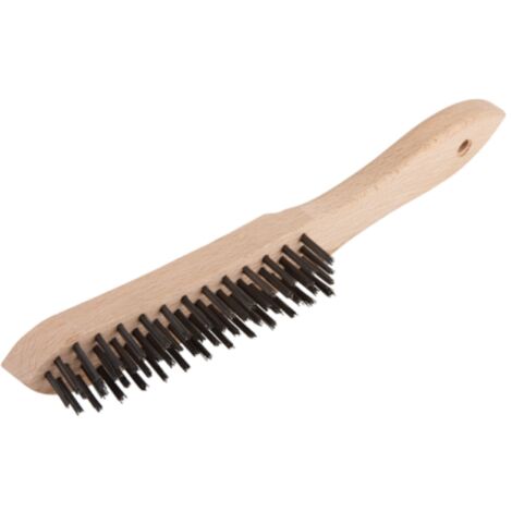 Brosse A Main, Acier, 4 Rangs, Manche Bois 2722000 Wolfcraft