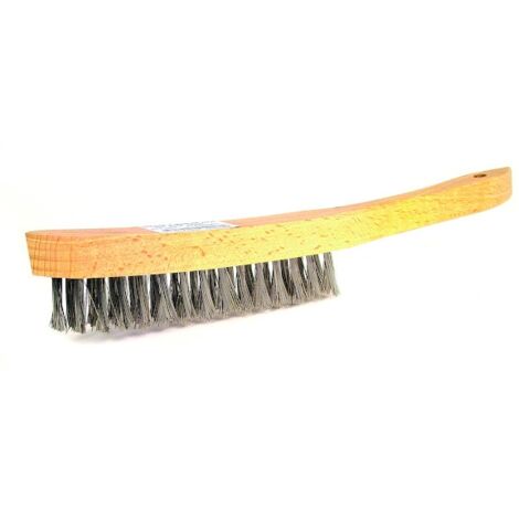 Brosse à main en inox rond - 2 rangs - KIBROS