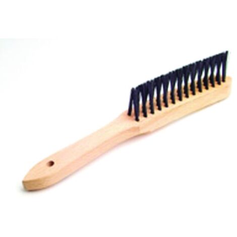 Brosse à main spécial soudure d'angles - acier rond - 3 rangs - KIBROS