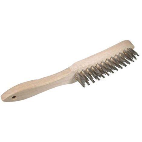 Brosse à mains manche bois 4 rangs Inox 295mm - DRONCO - 0001151334