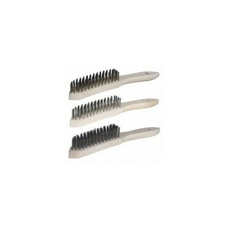 Brosse à Manche (4 Rangs Fils Souple Acier) - Outifrance