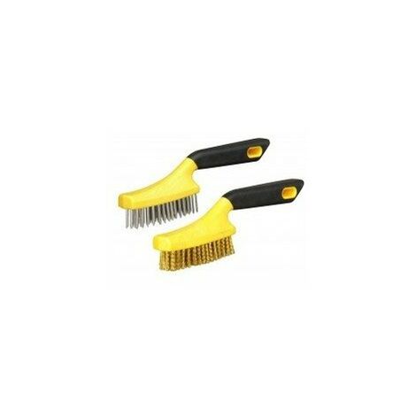 Brosse à Manche Bi-matière Fils Acier Inoxydable 8200207 - Outifrance