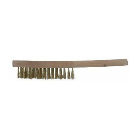 Brosse à Manche Fils Acier Laitonné  0,3 X 24