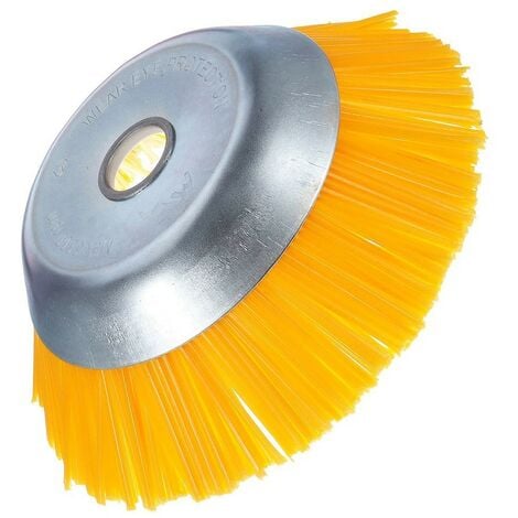 Brosse à mauvaises herbes en nylon - Brosse ronde universelle pour débroussailleuse - Outils de jardin durables - 200 mm x 25,4 mm