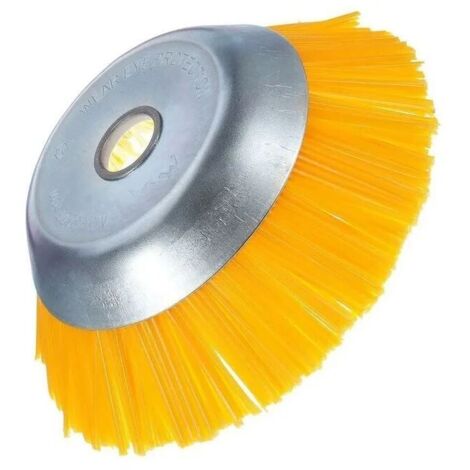 Brosse à mauvaises herbes en nylon - Brosse ronde universelle pour débroussailleuse - Outils de jardin durables - 200 mm x 25,4 mm-Crezuo