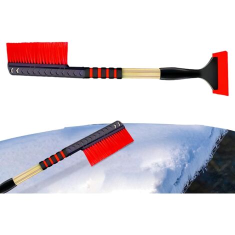 Brosse à neige pour voiture - Poignée ergonomique extensible en mousse -