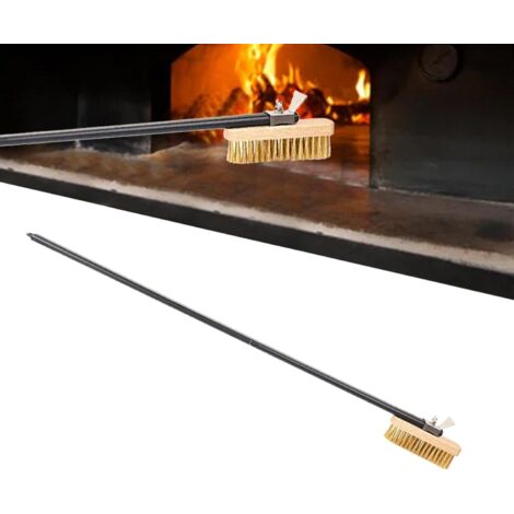 Brosse à pizza avec grattoir, brosse à pierre à pizza,