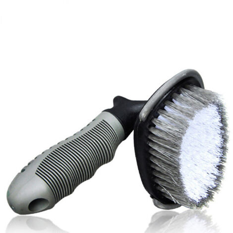 Brosse à pneu en forme de T de voiture, brosse à pneu incurvée à manche court, brosse de nettoyage, brosse à pneu pour outil de lavage de voiture