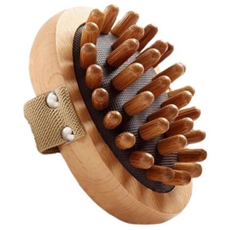 Brosse à pression méridienne, brosse de massage portable en bois, brosse en bois la graisse du ventre, peigne de relaxation complet