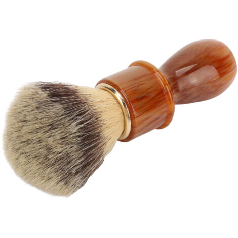 Brosse à raser pour hommes - Poils souples pour un rasage confortable - Manche ergonomique en résine robuste - Soin du visage