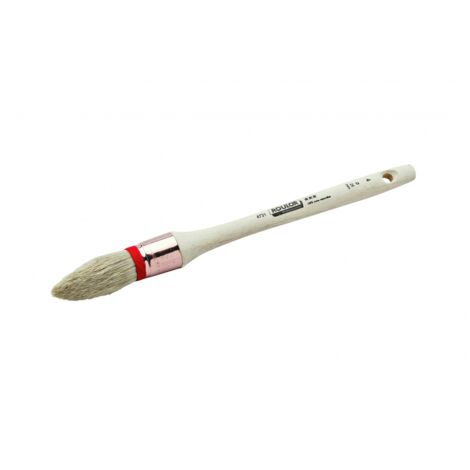 Roulor – Brosse à rechampir 11mm – Fibres en soie naturelles – Manche en bois brut FSC – Application précise pour peintures solvantées