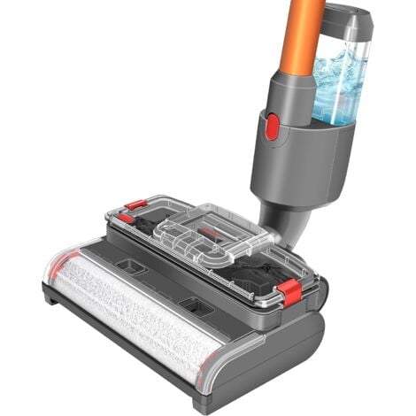 AIPERQ Brosse à Récurer Humide et Sec Compatible pour Dyson V11 V10 V8 V7 Tête de Balai Electrique avec Réservoir d'eau Propre et Sale Séparé, Nettoie et sèche Les sols durs