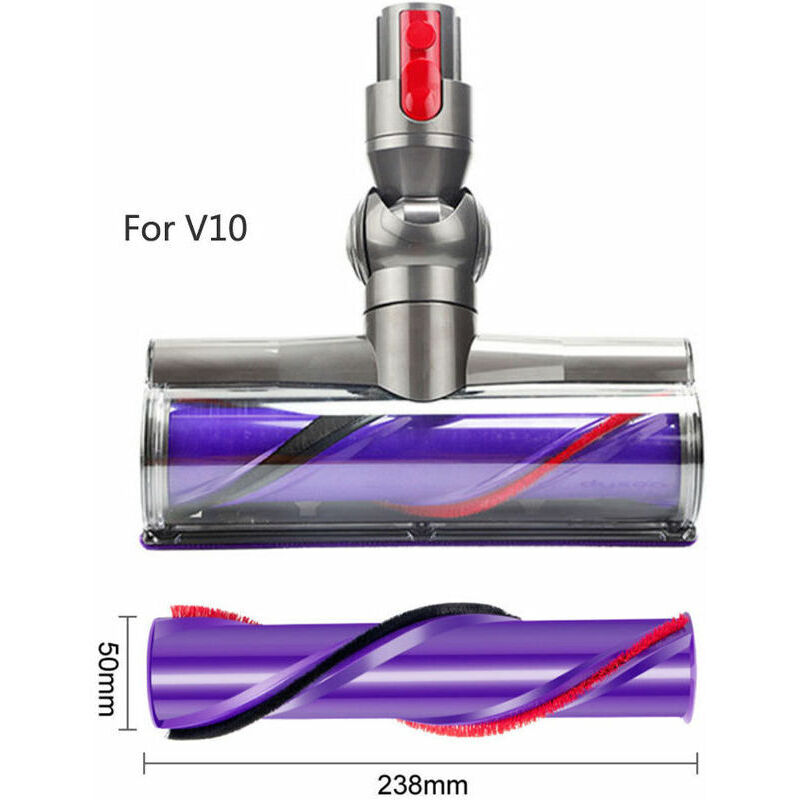 Brosse à rouleaux à entraînement direct grande brosse à rouleaux pour aspirateur Dyson V10.(Brosse à rouleau)