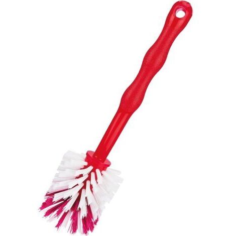 Brosse à vaisselle pour bol mélangeur Thermomix • Convient pour bol mélangeur Thermomix, Monsieur Cuisine, Bosch Cookit etc. • Brosse à poils en nylon robuste • Brosse à vaisselle (rouge)