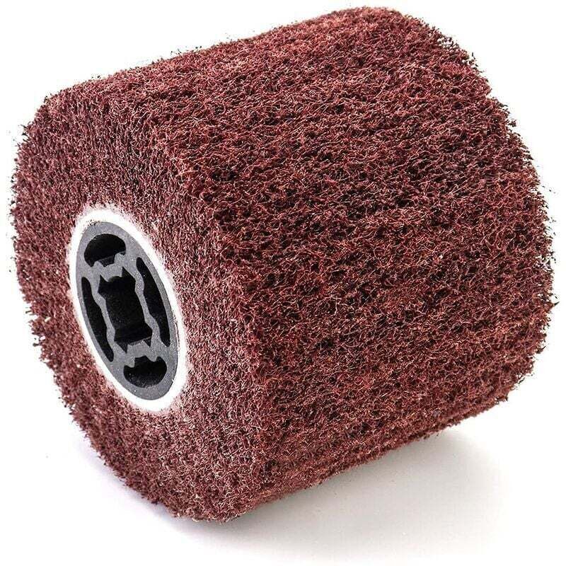 Brosse Abrasive Brosse en Fibre Synthétique pour Rénovateur Extérieur, Ø120x100x19mm, Grain 120