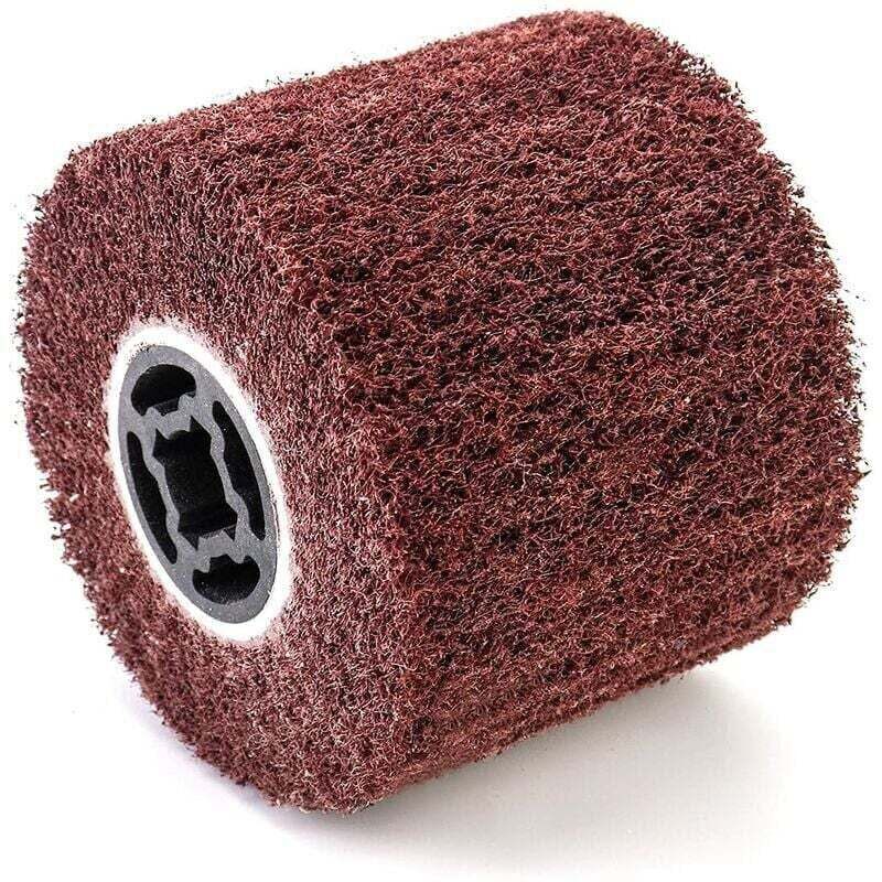 Brosse Abrasive Brosse en Fibre Synthétique pour Rénovateur Extérieur, Ø120x100x19mm, Grain 120