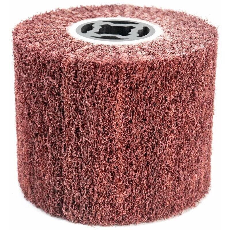 Brosse Abrasive Brosse en Fibre Synthétique pour Rénovateur Extérieur, Ø120x100x19mm, Grain 60