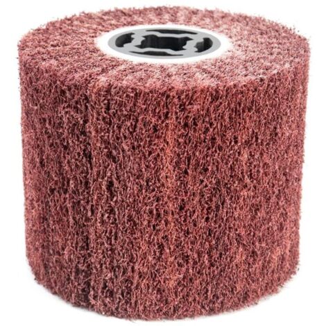 Brosse Abrasive Brosse en Fibre Synthétique pour Rénovateur Extérieur, Ø120x100x19mm, Grain 60