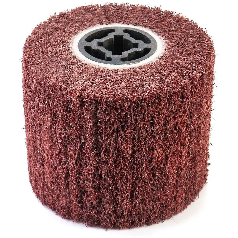 Brosse Abrasive Brosse en Fibre Synthétique pour Rénovateur Extérieur, Ø120x100x19mm, Grain 80