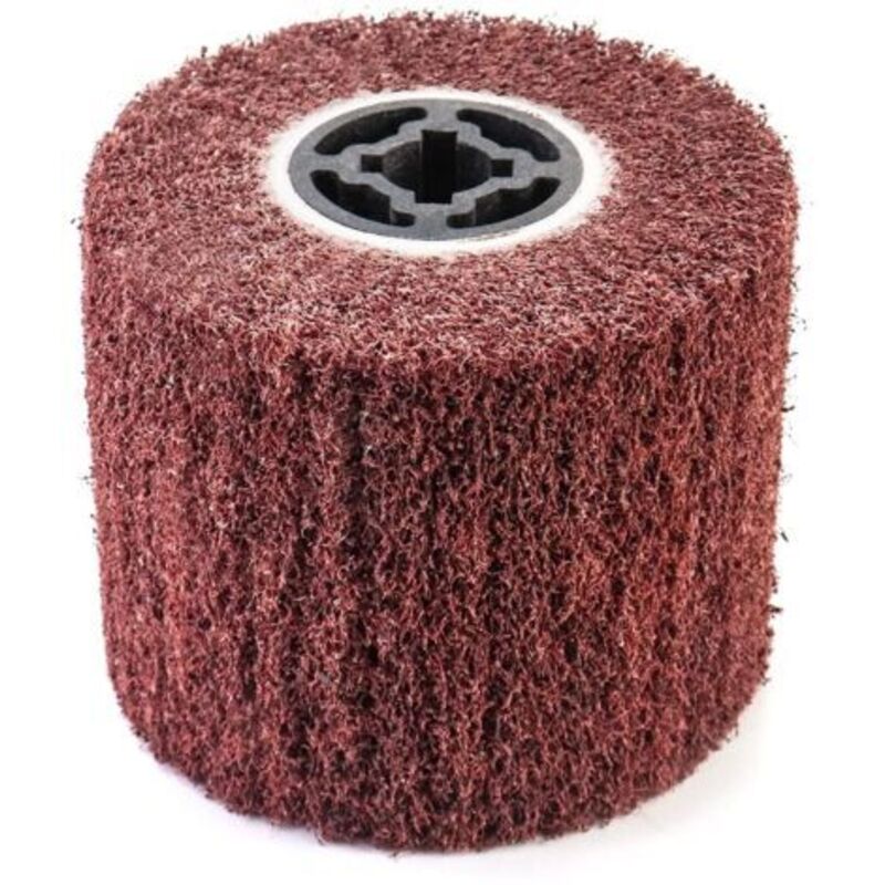 Brosse Abrasive Brosse en Fibre Synthétique pour Rénovateur Extérieur, Ø120x100x19mm, Grain 80