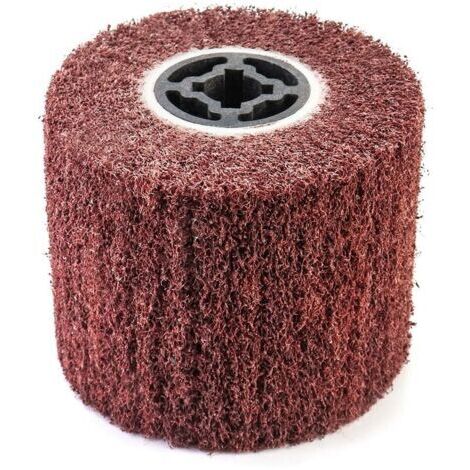 Brosse Abrasive Brosse en Fibre Synthétique pour Rénovateur Extérieur, Ø120x100x19mm, Grain 80